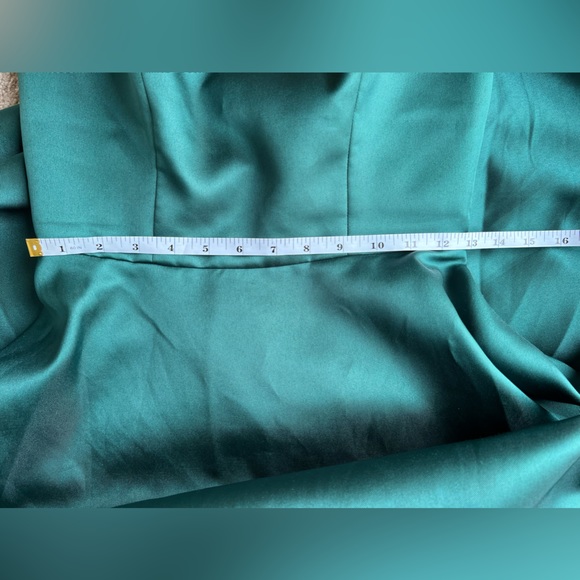 ALFRED SUNG High Low Cocktail Dress in Hunter Green | size 2 - Picture 6 of 6